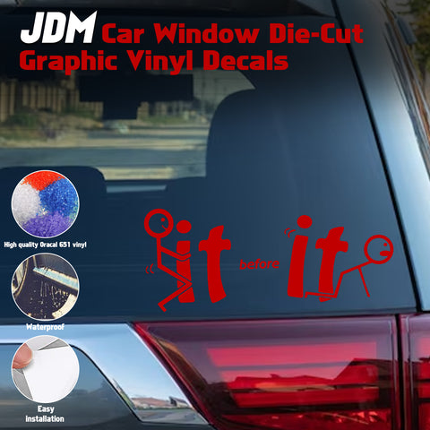 Xotic Tech Fu-ck It Before It Funny JDM Sticker Decal Vinyl Graphic for Cars Bumper Window Trucks Vans Walls Laptop " x 7"