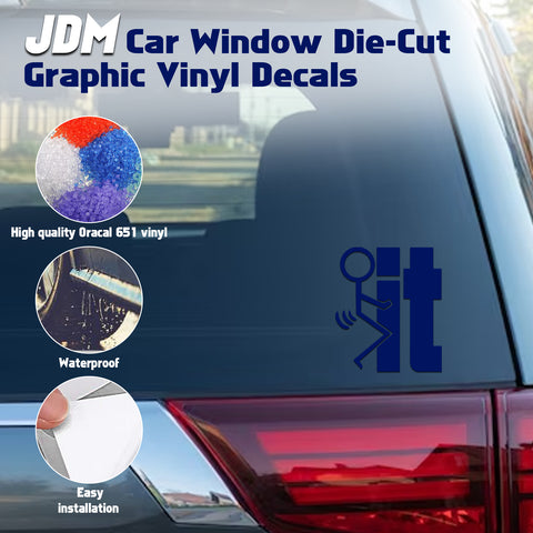 Xotic Tech F*ck-It Funny JDM Sticker Decal Vinyl Graphic for Cars Bumper Window Trucks Vans Walls Laptop 4" x 5"