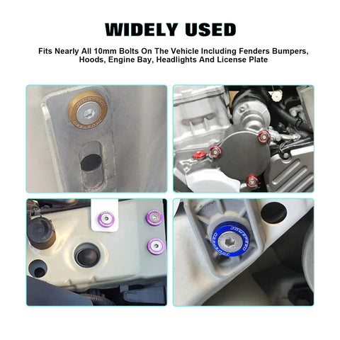 JDM VTEC Solenoid Valve Cover Cap Fender Bumper Engine Bay Washer Kit For Honda