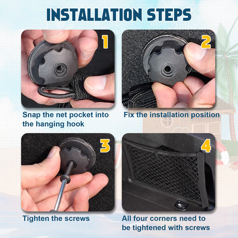 2pcs Small Cargo Net Elastic Pocket Storage Mesh Net for Car Trunk Net, RV, Boat