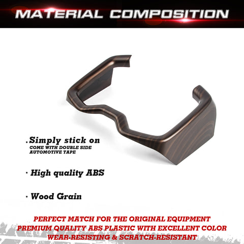 For Toyota RAV4 2019-2024 Wood Grain Water Cup Holder Frame Cover Trim 1X