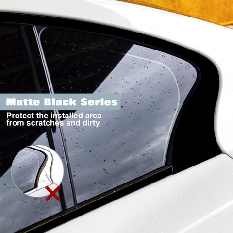 Gloss Black Chrome Delete Blackout Window Cover Decal For Infiniti Q50 2016-2020