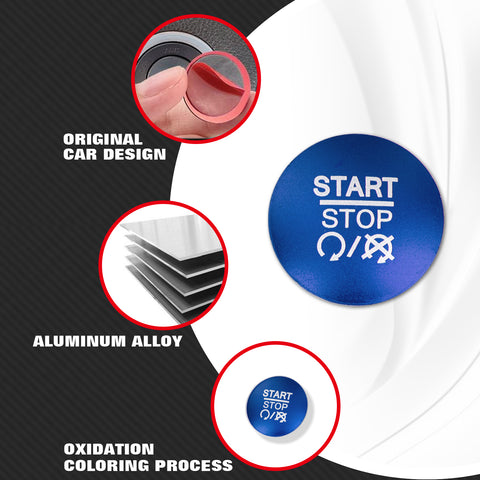 Alloy Engine Start Stop Push Button Cover For Dodge Charger Challenger 2010-2022