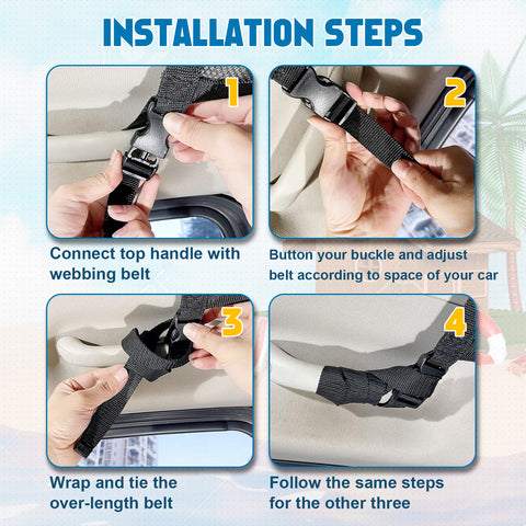 Adjustable Car Overhead Storage Mesh Organizer Net Truck SUV Camping Accessories