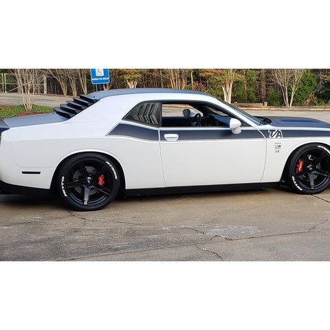 Car Exterior Rear Side Window Louvers Windshield Trim for Dodge Challenger 2008+