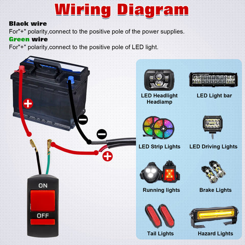 x xotic tech Motorcycle Handlebar Switch ATV Light Kill Switch w/On Off Push Button For U5 U7 U2 Motorcycles Scooter UTV Electromobile Motorbike(7/8inch 22mm)