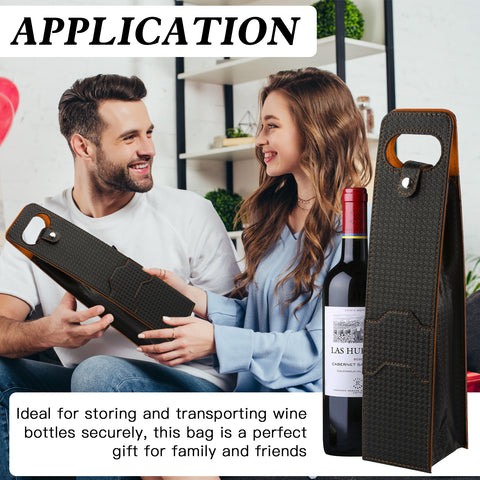 Portable Bottle Wine Gift Bag Champagne Beer Holder for Picnic Party, Christmas