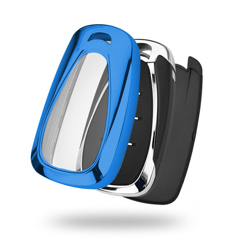 2pcs TPU Key Fob Shell Full Cover Case , Compatible with Chevrolet Camaro Malibu Impala Cruze Volt Bolt Equinox Tahoe Traverse - 3/4/5 Buttons Key