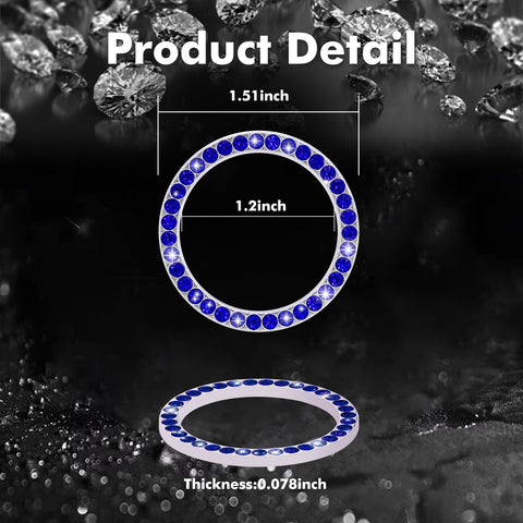 Crystal Rhinestone Car Engine Start Stop Button Bling Ring Cover Accessories