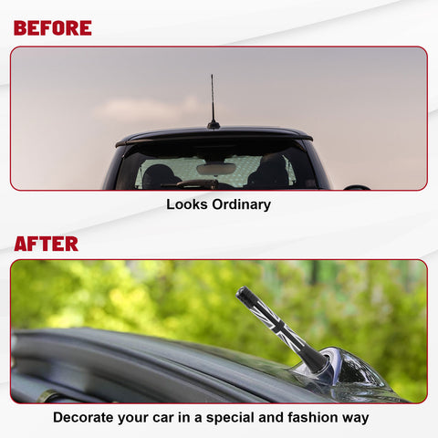 Xotic Tech Car Short/Long Antenna Union Jack Flag Checkerboard Theme Compatible with Mini Cooper All Models