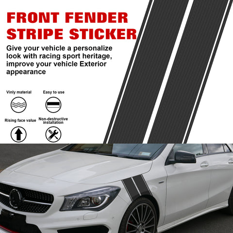 x xotic tech Fender Stripes Hash Marks KK Vinyl Decal Universal for Car Truck Sticker Racing Stripe 11"x23"