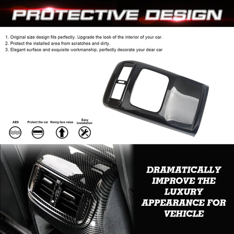 Carbon Fiber Pattern Rear Air Vent Molding Cover Trim For Honda CR-V 2017-2022