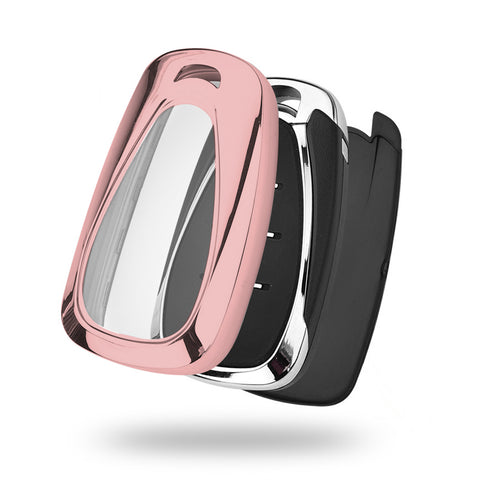 2pcs TPU Key Fob Shell Full Cover Case , Compatible with Chevrolet Camaro Malibu Impala Cruze Volt Bolt Equinox Tahoe Traverse - 3/4/5 Buttons Key