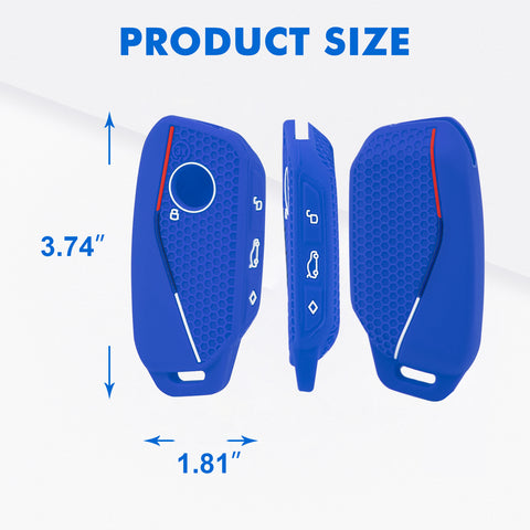 x xotic tech Soft Silicone Key Fob Cover Case Compatible with BMW X7 IX I5 M60 X5 X6 IX I7 5 7 Series 2023 2024 2025 2026, Intelligent Car Side Button Smart Key Protector