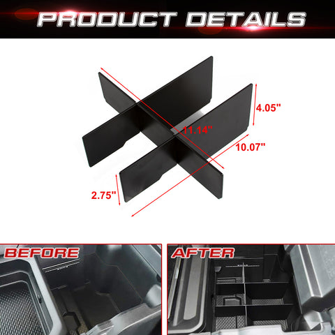Rear Lower Center Console Organizer Divider Compatible with Dodge RAM 1500 2500 3500 2019-2023 (NOT for Classic, Longhorn, Limited, TRX)
