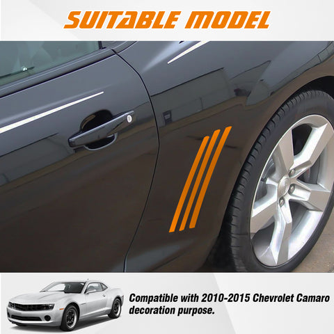 Xotic Tech 6pcs Car Body L&R Side Vent Insert Stripe Decal Vinyl Inlay Side Vent Gill Sticker Compatible with Chevrolet Camaro 2010-2015
