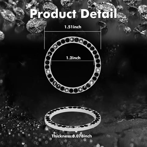 Crystal Rhinestone Car Engine Start Stop Button Bling Ring Cover Accessories