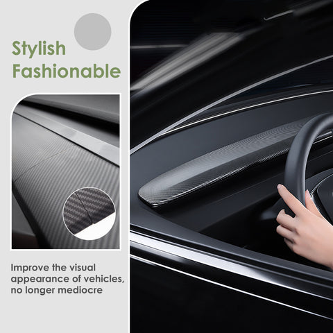 2pcs/Set Dashboard Panel Wrap Decor Cap for Tesla Model 3/Y Highland Juniper