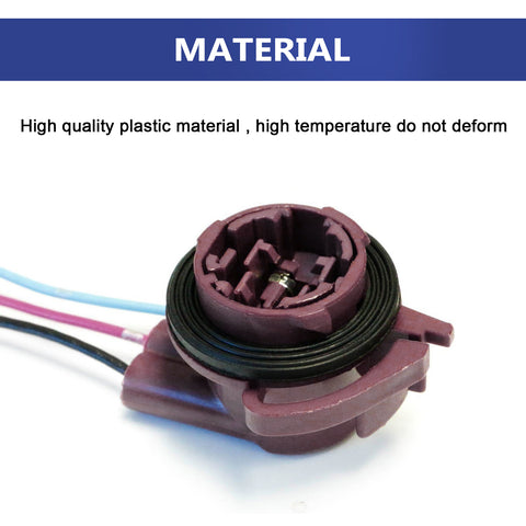 4pcs 3156 3157 Female Socket Wiring Harness Adapters, Extension Repair Replacement Retrofit for LED Bulbs