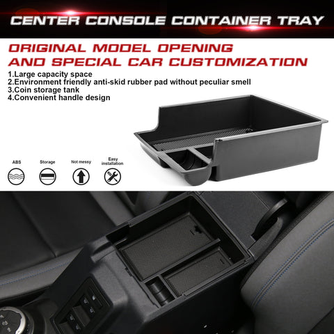 Center Console Organizer, Compatible with Ford Bronco 2021 2022 2023 2024 2/4-Door, Armrest Secondary Storage Box Insert Upper Tray Accessories