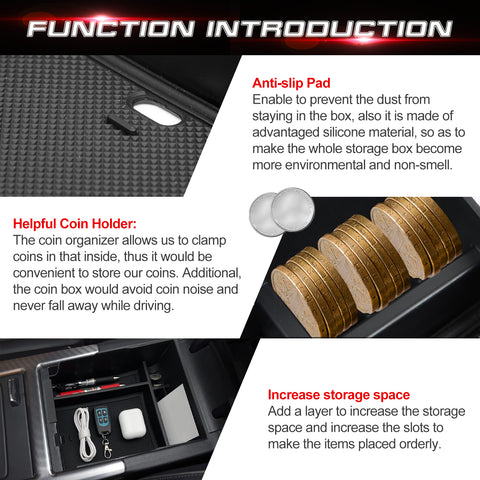 Center Console Organizer For Hyundai Palisade 2023-2025 Armrest Storage Box Tray