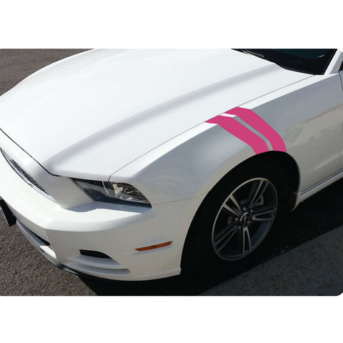 Blue Roll Front Hood Hash Mark Fender Racing Rally Stripes Sticker Vinyl Decal