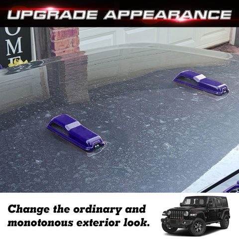 x xotic tech Front Engine Hood Hinge Cover Trim Decoration Exterior Accessories Compatible with Jeep Wrangler JL JLU 2018-up & Gladiator JT Truck 2/4 Door 2020-up (2Pcs)