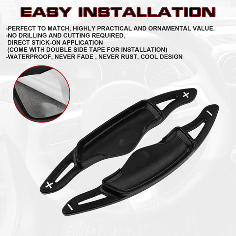 2x Aluminum Red Steering Wheel Paddle Shifter Extensions For Hyundai Genesis G70