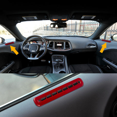 Door AC Outlet Vent Cover Trim Compatible with Dodge Challenger 2015-up Interior Accessories Decoration 2Pcs/Set