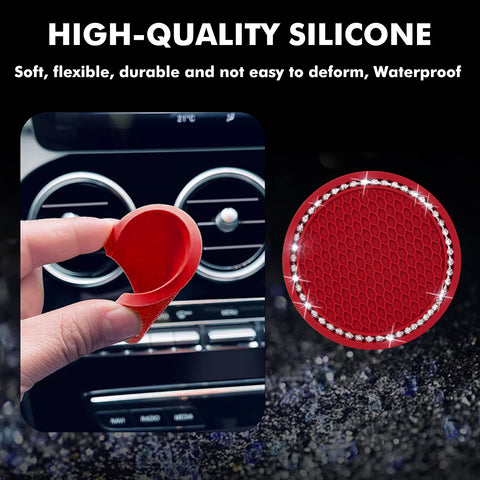 2.75 Inch Silicone Bling Car Cup Holder Insert Coaster Auto Interior Accessories