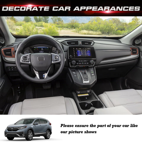 Peach Wood Style Side AC Vent Outlet Frame Cover Trim For Honda CR-V 2017-2022