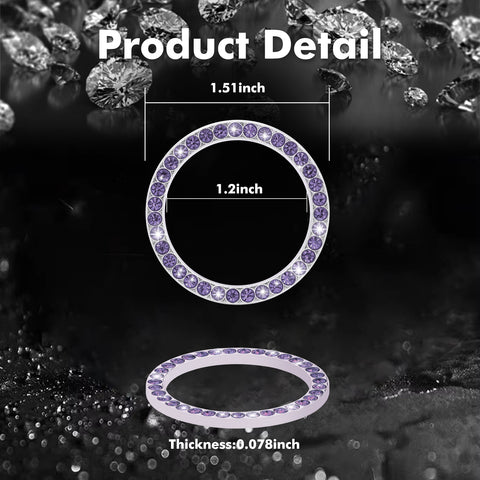 Crystal Rhinestone Car Engine Start Stop Button Bling Ring Cover Accessories