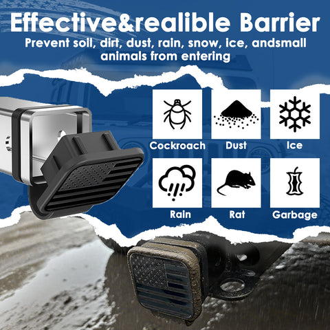 x xotic tech 2 Inch Universal American Flag Tow Hitch Covers, Trailer Hitch Cover Tube Plug Insert, Car Exterior Accessories, Receiver Tube Hitch Plug