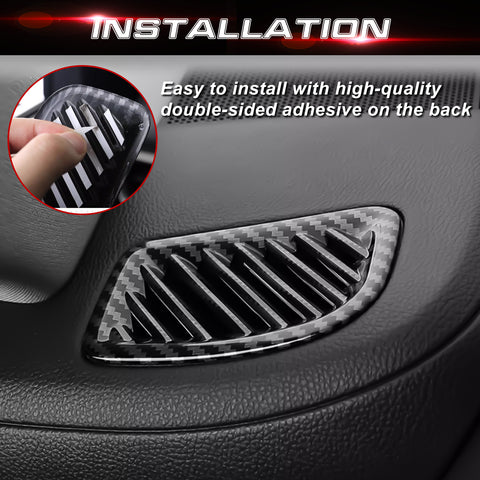 x xotic tech 2Pcs Center Console Air Conditioning Dashboard Air Vent Cover Trim Compatible with Toyota Highlander 2020-up Interior Decoration Car Accessories