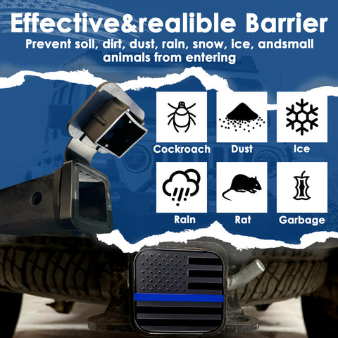 x xotic tech 2 Inch Universal American Flag Tow Hitch Covers, Trailer Hitch Cover Tube Plug Insert, Car Exterior Accessories, Receiver Tube Hitch Plug