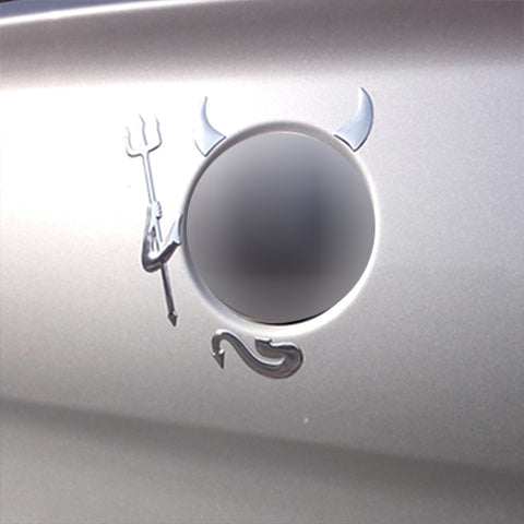 1pc x 3D Silver Chrome Devil Demon Sticker Decal Auto Car Emblem Decal Decoration