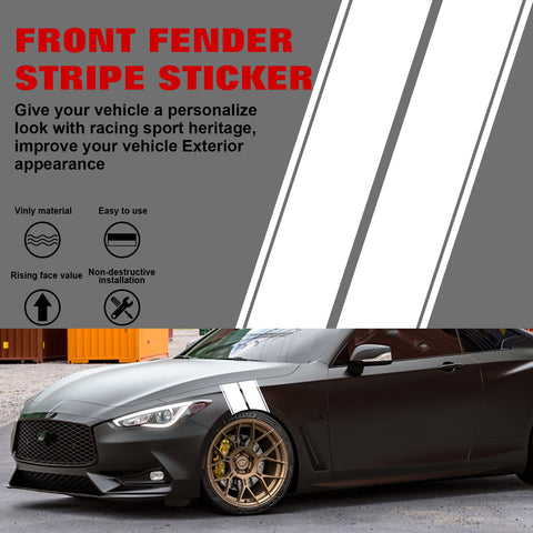 x xotic tech Fender Stripes Hash Marks KK Vinyl Decal Universal for Car Truck Sticker Racing Stripe 11"x23"