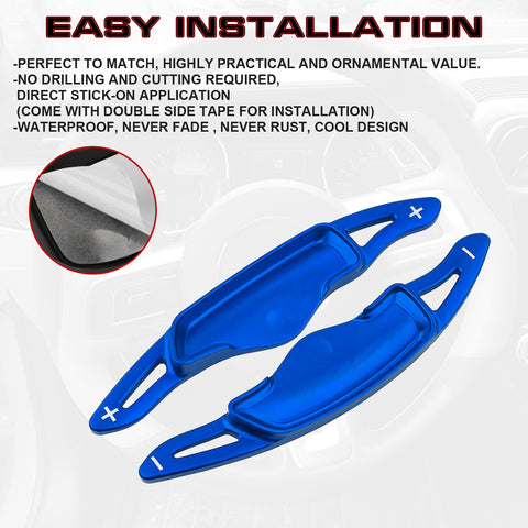 2x Aluminum Red Steering Wheel Paddle Shifter Extensions For Hyundai Genesis G70