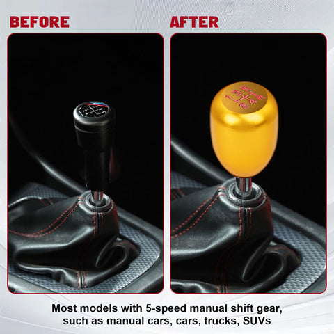 JDM Universal Aluminum 5 Speed Manual Car Gear Stick Shift Knob Shifter Lever
