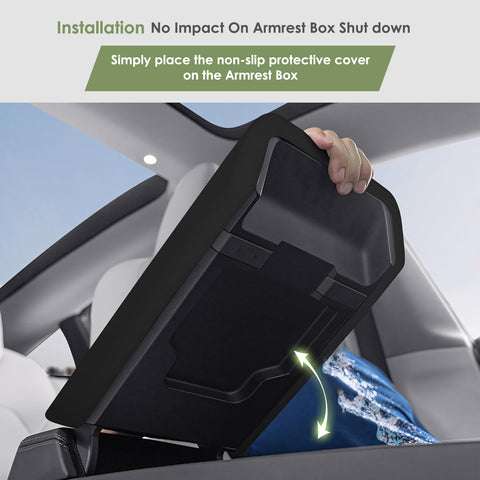 TPE Console Armrest Box Protective Cover For Tesla Model 3 2024+ Model Y 2025+