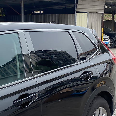 x xotic tech Pillar Post Side Door Window Cover Trim Pre-Cut Molding, Compatible with Honda CRV 2023-up (Glossy Black)