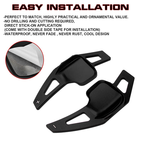 Black Large Paddle Extended Shifter Trim For BMW X1 X2 X3 X4 X5 F25 F26 F39 F48