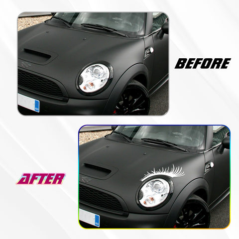 Xotic Tech CarLashes Car Headlight Eyelashes Stickers Fashion Fake Cute Decal Universal for Car Truck Headlamp Headlight