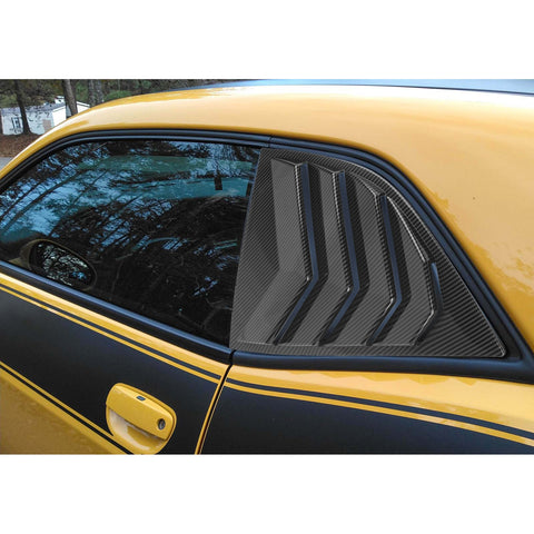 Car Exterior Rear Side Window Louvers Windshield Trim for Dodge Challenger 2008+