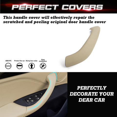 Xotic Tech Door Handle Outer Cover, Side Inner Door Handle Cover Replacement Compatible with BMW X1 F48 2016-2022 X2 F39 2018-2023