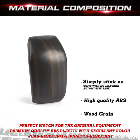 Wood Grain Interior Gear Shift Knob Cover Trim For Toyota RAV4 2019-2024