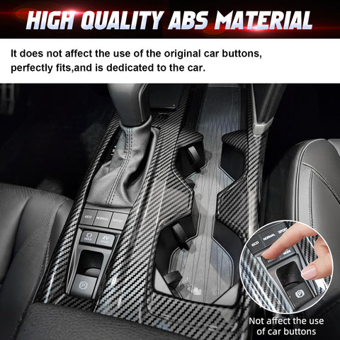 Carbon Fiber Look Center Console Gear Shift Panel Cover For Toyota Camry 2025-up