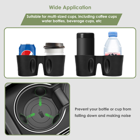 Center Console Dual Water Cup Holder Insert For Tesla Refresh Model 3 Model Y