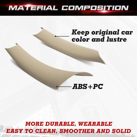 Xotic Tech Door Pull Handle Cover Compatible with BMW X5 Series E70/E70 LCI 2008-2013, BMW X6 Series E71/E72 2008-2014, Inner Rear Side Door Handle Protective Cover Accessories (2pcs)