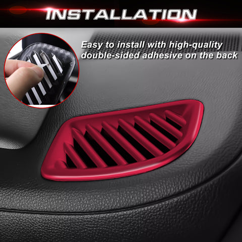 x xotic tech 2Pcs Center Console Air Conditioning Dashboard Air Vent Cover Trim Compatible with Toyota Highlander 2020-up Interior Decoration Car Accessories